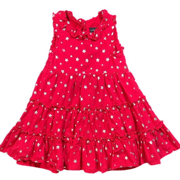 Cynthia Rowley Other - Cynthia Rowley Girls Size 4T Red Dress with Silver Stars